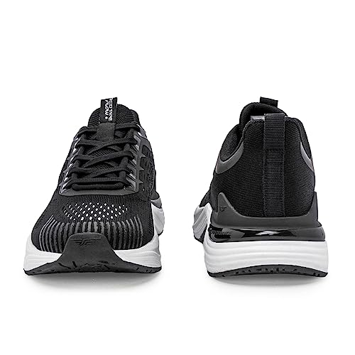 Image of Red Tape Men's Walking Shoes Black Mesh Round Slipon