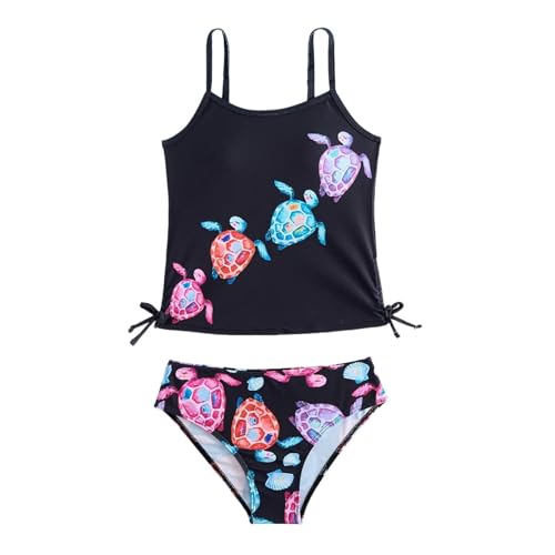 Tankini d'été à imprimé floral et animal pour filles - Maillot de bain deux pièces