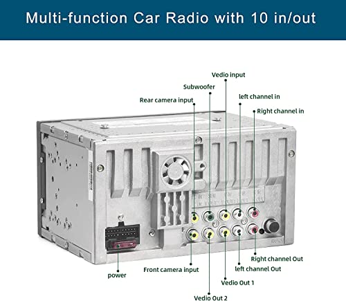 Double Din Car Stereo With Cd/Dvd Player Apple Carplay & Android Auto, 7 Inch Car Radio With Bluetooth And Backup Camera, Touch Screen, Mirror Link, Steering Wheel Control, Usb/Tf/Aux Input, Am/Fm #TOP5