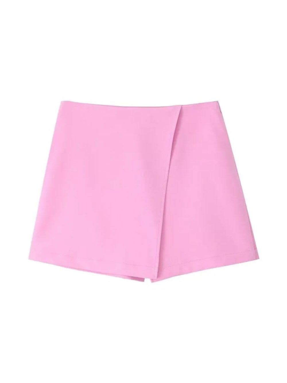 SWEPER Jupe Courte Femme - Asymétrique Femmes Shorts Jupes Printemps Taille Haute Fermeture Éclair A-Ligne Décontracté Skorts Femme Pantalons Courts