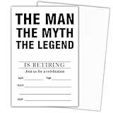 The Man The Myth Retirement Party Invitation Retirement Party Invitation with Envelopes Surprise party invite Retire Surprise Invitation for Boss Teacher Man-A06