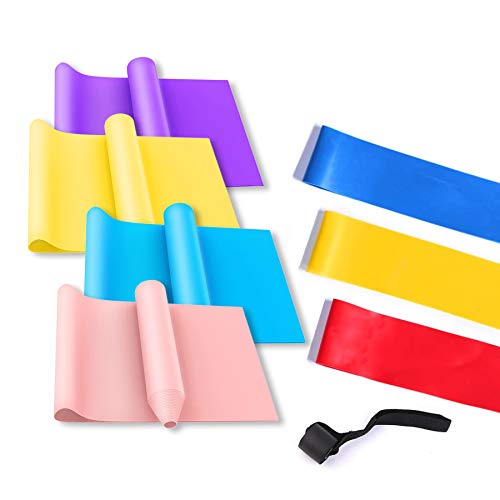 Resistance Bands Set Professional Exercise Bands Natural Latex Elastic Bands Skin-Friendly Elastic Bands with Carrying Pouch for Home Workout, Strength Training, Physical Therapy, Yoga, Pilates?9Pcs?