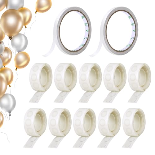 1000 peças pontos de cola de balões, fitas adesivas de dupla face para balões, malha cola de balão transparente para festas, casamentos, aniversários, bricolage