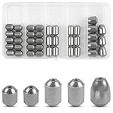 SILANON Iron Egg Sinkers Fishing Weights Kit, 40pcs (1/4oz, 3/16oz, 1/8oz) for Saltwater &...