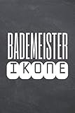  Bademeister Ikone: Bademeister Punktraster Notizbuch, Notizheft oder Schreibheft - 110 Seiten A5 - Büro Equipment & Zubehör - Lustiges Geschenk zu Weihnachten oder Geburtstag