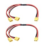 XT60 - Cable de batería paralelo (12 AWG, 2 unidades)