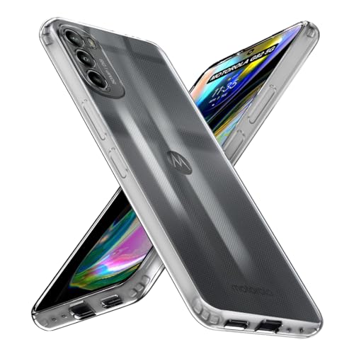 Image of Fashionury Shockproof Crystal Clear Back Cover Case for Motorola Moto G82 5G | Transparent Back Cover Case Raised Bumps for Camera & Screen Protection for Moto G82 5G / Moto g82 5G