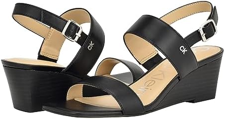 Calvin Klein Women's KAYOR Wedge Sandal, Black 001, 9 | Image 5