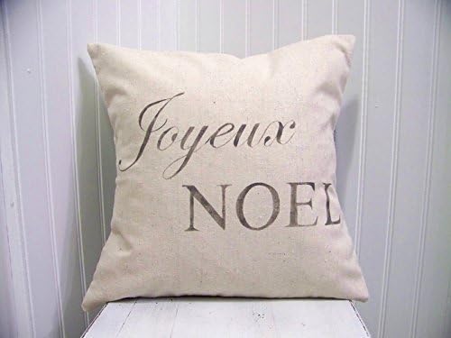Gray Joyeux Noel Christmas Pillow