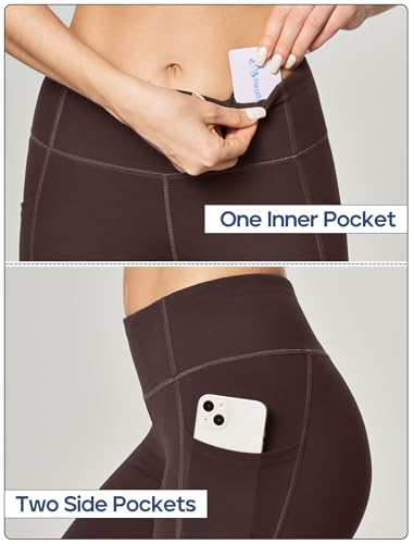 Image of Heathyoga Yoga Pants with Pockets Extra Soft Leggings with Pockets for Women Non See-Through High Waist Workout Leggings