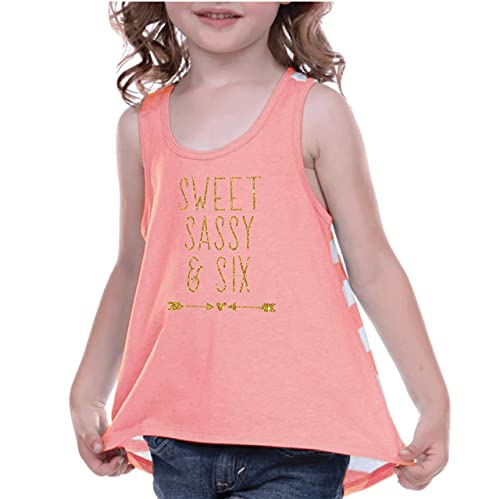Bump and Beyond Designs Girl 6th Birthday Outfit Six Year Old Birthday Girl Tank Top4