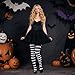baotongle 2 Pairs Women's Nylon Striped Tights Striped Tights for Women Women's Stocking Hosiery (Black and White)
