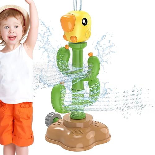 Cactus Kids Sprinkler Toy - Sprokler De Agua Al Aire Libre, Salpicaduras De Agua De Agua | Diversión En El Patio Trasero Actividades De Patio De Verano Rociador Juego De Agua Fría Y Clima Cálido para