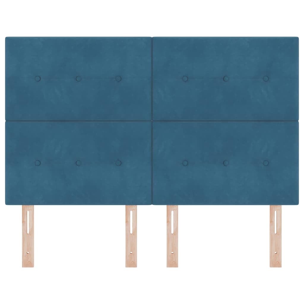 Testiera per Letto 160 cm in Velluto Blu Scuro Regolabile