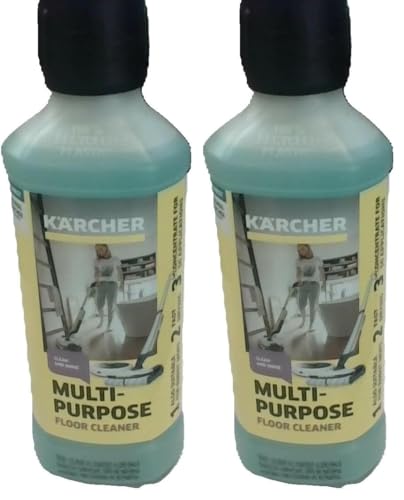 Kärcher Limpiador de Suelos Universal RM 536, Resultados sin Rayas en Todos los Suelos Duros, 500ml de Producto generan 40l de líquido Limpiador una Vez diluido (Paquete de 2)