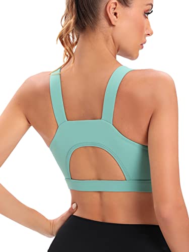 Image of RUNNING GIRL High Impact Sports Bras for Women,Racerback Running Bra Workout Crop Tank Tops Longline Sports Bra Push up