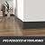 COUKIU Self Adhesive Baseboard Corner Blocks, 4inch(Width)3 Inner + 3 Outer Corners-Connector Between The Wall Base Cove Base Rubber Moulding Trim, Perfect Match for Our S100 Baseboard(Black)