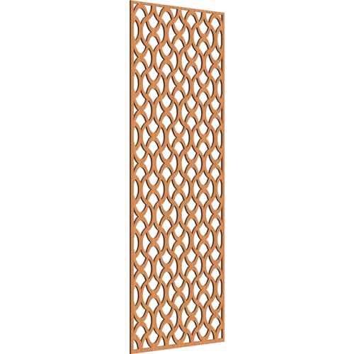 Image of 31 3 /8 inchW x 79 3 /8 inchH x 3 /8 inchT Resort Decorative Fretwork Wood Wall Panels, Cherry