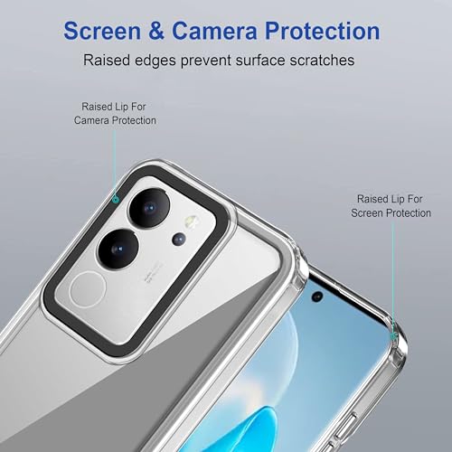 Image of Zapcase Back Case Cover for Vivo V29 Pro 5G | Compatible for Vivo V29 Pro 5G Back Cover | Case Cover with Camera Protection | (TPU + PC | Transparent)
