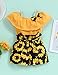 Hipea Toddler Baby Girls Summer Clothes Outfits Ruffle Camisole Casual Tops and Sunflower Shorts 2-Piece Newborn Girl Clothing Set (Yellow