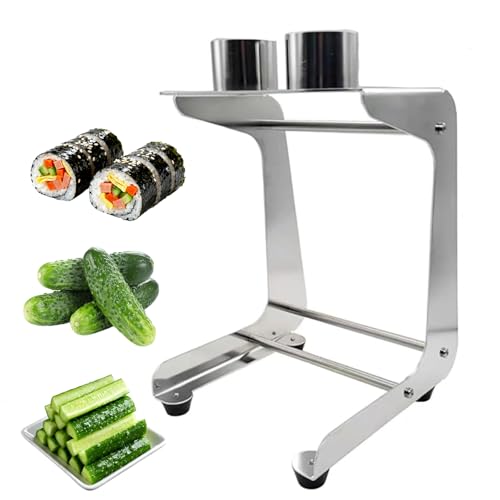Cortador manual de zanahoria, cortador de pepino de acero inoxidable con diámetro de corte de 45 mm, 10 rebanadas/min, práctico fabricante de palitos de verduras para ensalada, cocina, preparación de