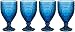 Fitz and Floyd 83-002 Trestle Collection Set of 4 Glass Goblets, 12-Ounce, Indigo