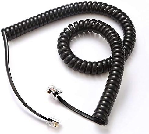 Telephone Cord, Phone Cord,Handset Cord, Black, 2 Pack, Universally Compatible