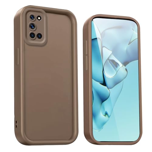 WBWONE Funda para OPPO A52 / A72 / A92 - Carcasa Protectora de Silicona Premium con Diseño Elegante y Antigolpes - Marrón