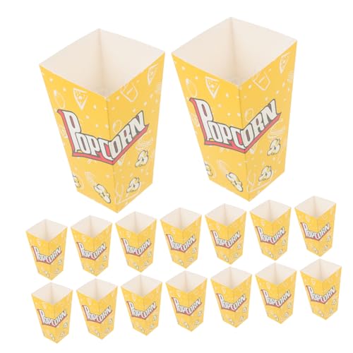 CRILSTYLEO Caja De 50 Uds. caja de palomitas de maíz bolsos de fiesta rosa tazas de embutidos contenedores de palomitas de maiz hornear cajas de palomitas de maíz Papel Yellow