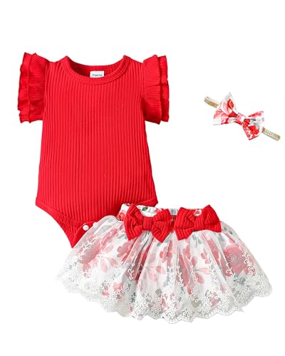 Image of Mioglrie Preemie Clothes Girl Newborn Girl Outfits Infant Baby Girl Clothes Summer Romper Dress Shorts Set
