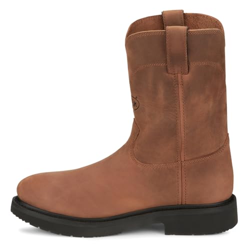 Justin Round-Up 10” Steel Toe Men’s Work Boot, Slip-Resistant Urethane Outsole, Ortholite Comfort, ASTM F2413 Safety Standards3