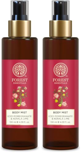 Image of Forest Essentials Fragrant Body Mist Iced Pomegranate & Kerala | Aloe Vera juice infused Perfume Spray to keep Skin Scented & Hydrated Through the Day (Pack of 2)