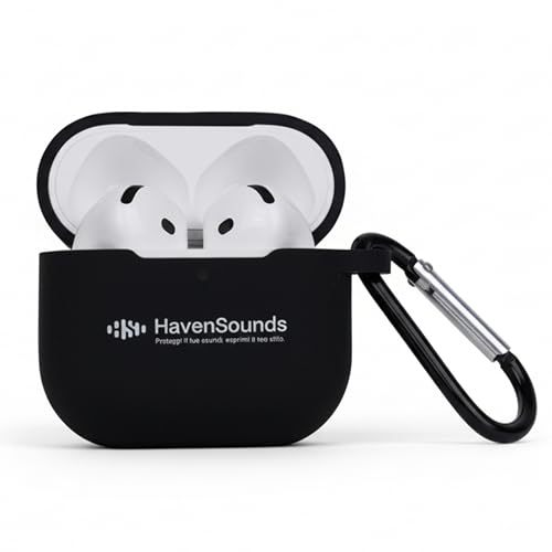 Cover compatibile AirPods 4 impermeabile con gancio – protezione anti-caduta e polvere
