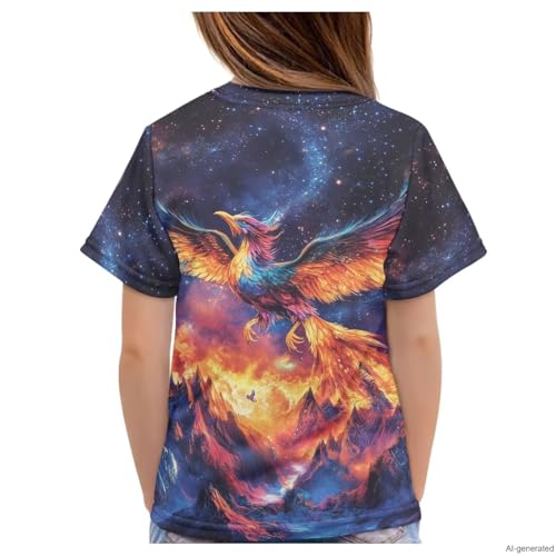 Image of WELLFLYHOM Kids Tshirts Girls Boys Short Sleeve Crewneck Tees Shirts Casual Sport Pullover Tops Size 3-16 Years