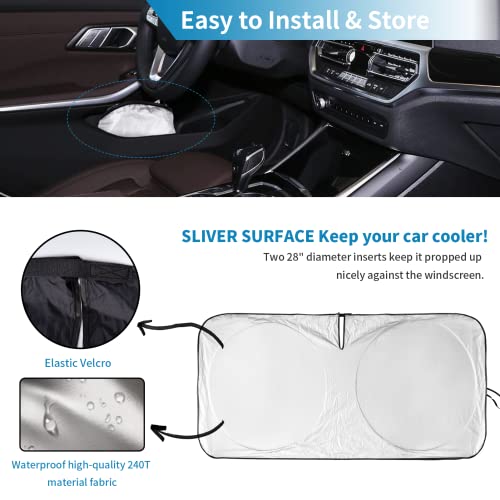 Image of Windshield Sunshade for Chevrolet Chevy Equinox 2018-2024 2025 Sun Visor