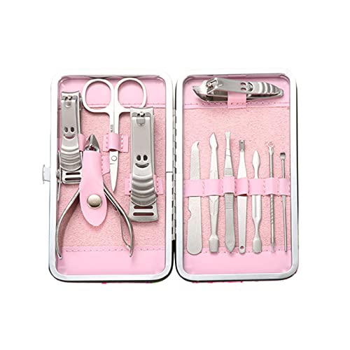 Manicure Set Travel Clippers Pedicure Care Tools 12Pieces Stainless Steel Grooming For Women Men