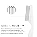 FORZENA 2PC Hamster Ferret Brush Small Pet Hair Comb Stainless Steel Rounded Teeth Massage Comb for Bunny Chinchilla Guinea Pig Rabbit Grooming Tool (2PC,White)