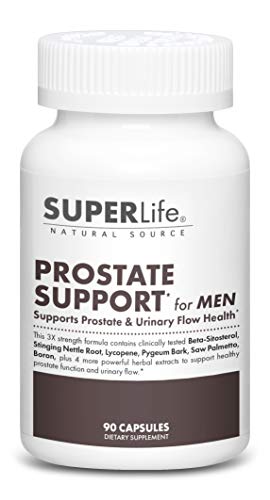 Prostate Support - 3X Strength with Beta Sitosterol, Saw Palmetto, Nettle & Pygeum Bark Extracts | Supports Prostate Health & Normal Urinary Flow | Supplement - 90 Capsules