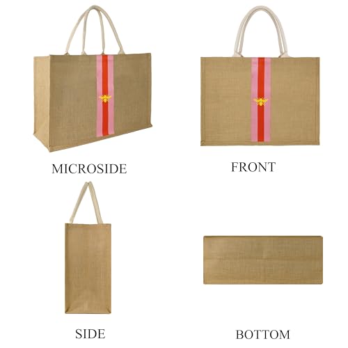 Image of Hibala Woven Large Beach Bag Straw Beach Tote Handmade Weaving Shoulder Tassel Bag Handbag