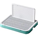 壁付き犬用トイレ おしっこ飛沫防止 水に流せる ペット用品 (グリーン,S)