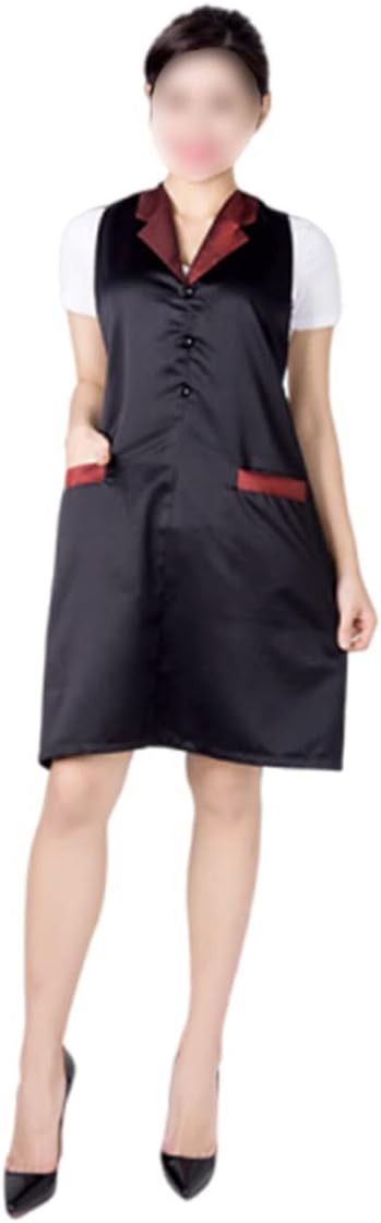 IMIKEYA Fashionable Barber Apron Hairdressing Uniform with Pockets Comfortable Hair Cutting Accessories for Men and Women Red