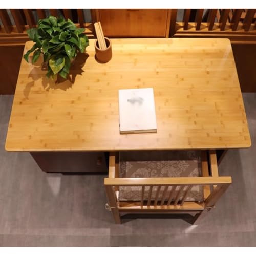Escritorio de pie con mesa de bambú ecológica y tablero de madera maciza 3