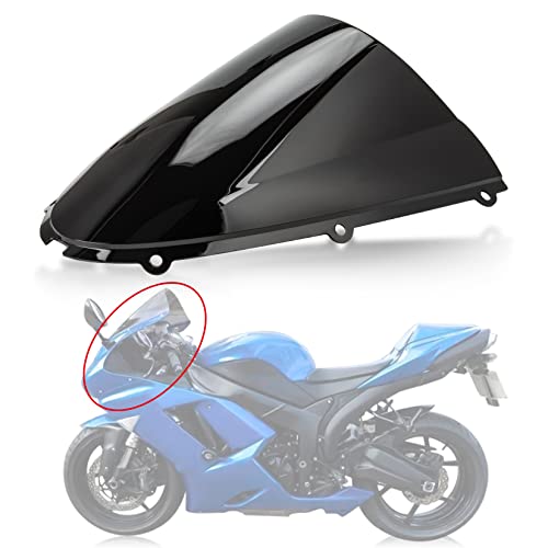 Bulle Moto ZX6R 2005-2008 Déflecteur ABS Noir Anti-Turbulences ZX10R