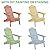 Yaheetech Folding Adirondack Chair with Retractable Ottoman Weight Capacity 300lb Solid Wood Garden Chair, Fire Pit Lounge Chairs Weather Resistant Furniture for Garden/Yard/Patio/Lawn, Brown