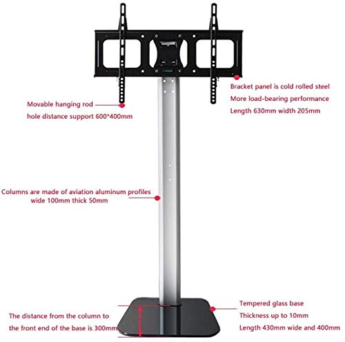 Soporte Universal para TV de Piso 37-60" con Base de Vidrio miniatura 7