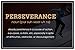 JSC522 Definition of Perseverance Dictionary Style Poster Running Stairs | 18-Inches by 12-Inches | Motivational Inspirational Educational | Premium 100lb Gloss Poster Paper