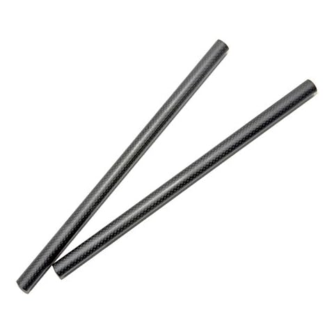 NICEYRIG 15mm Carbon Fiber Rods 30cm (12inch) Length for DSLR Shoulder Rig 15mm Rail Support System Cover
