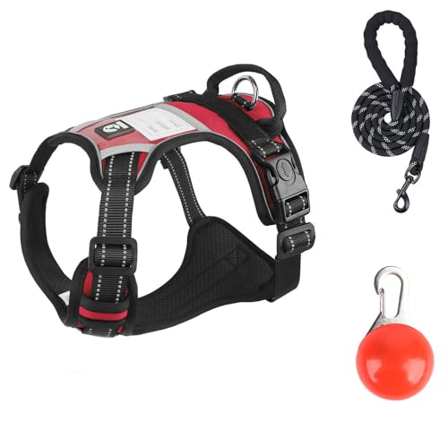 大型犬用ハーネス 反光付き 爆冲防止 ドッグリード 胴輪式アウトドア犬用リード 背面Dカン 前胸拡張リング 小型犬対応 ペット用品