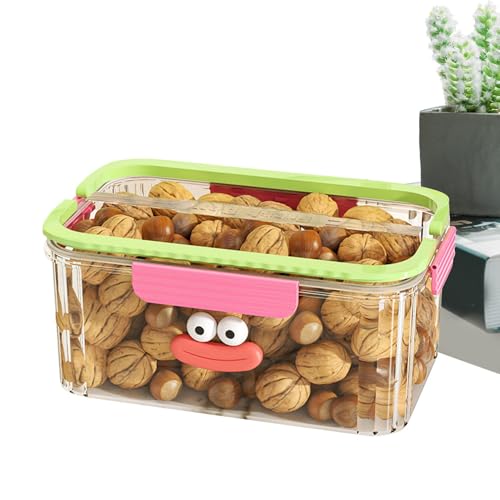 Envase de uva para refrigerador, ahorro de productos: grandes ahorradores de verduras para lechuga | Cuenco de frutas para refrigerador con asa, recipientes para conservar ensalada, recic