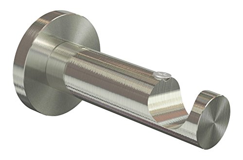 Flairdeco Träger offen für 20 mm Ø Gardinenstange, 1-läufig, Metall, Edelstahl-Optik